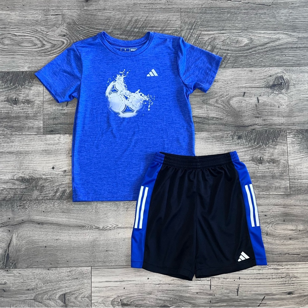 Boys Adidas T-Shirt and Shorts Set